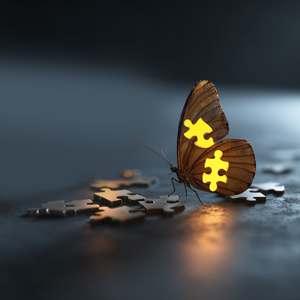 Butterfly Puzzle Piece Wings #3